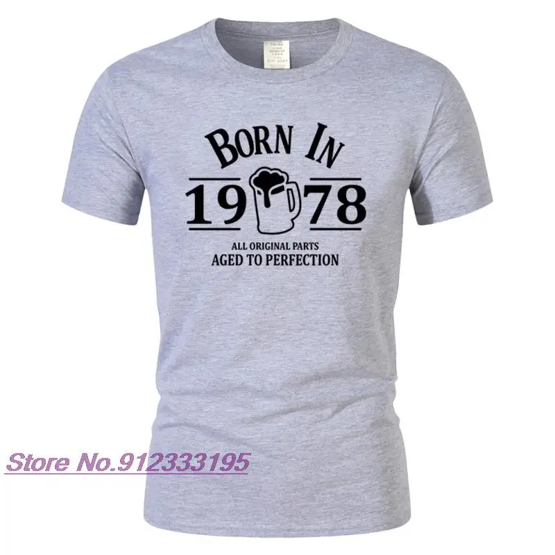 メンズラウンドネックTシャツ,モデル1978,夏,カジュアル,誕生日プレゼント