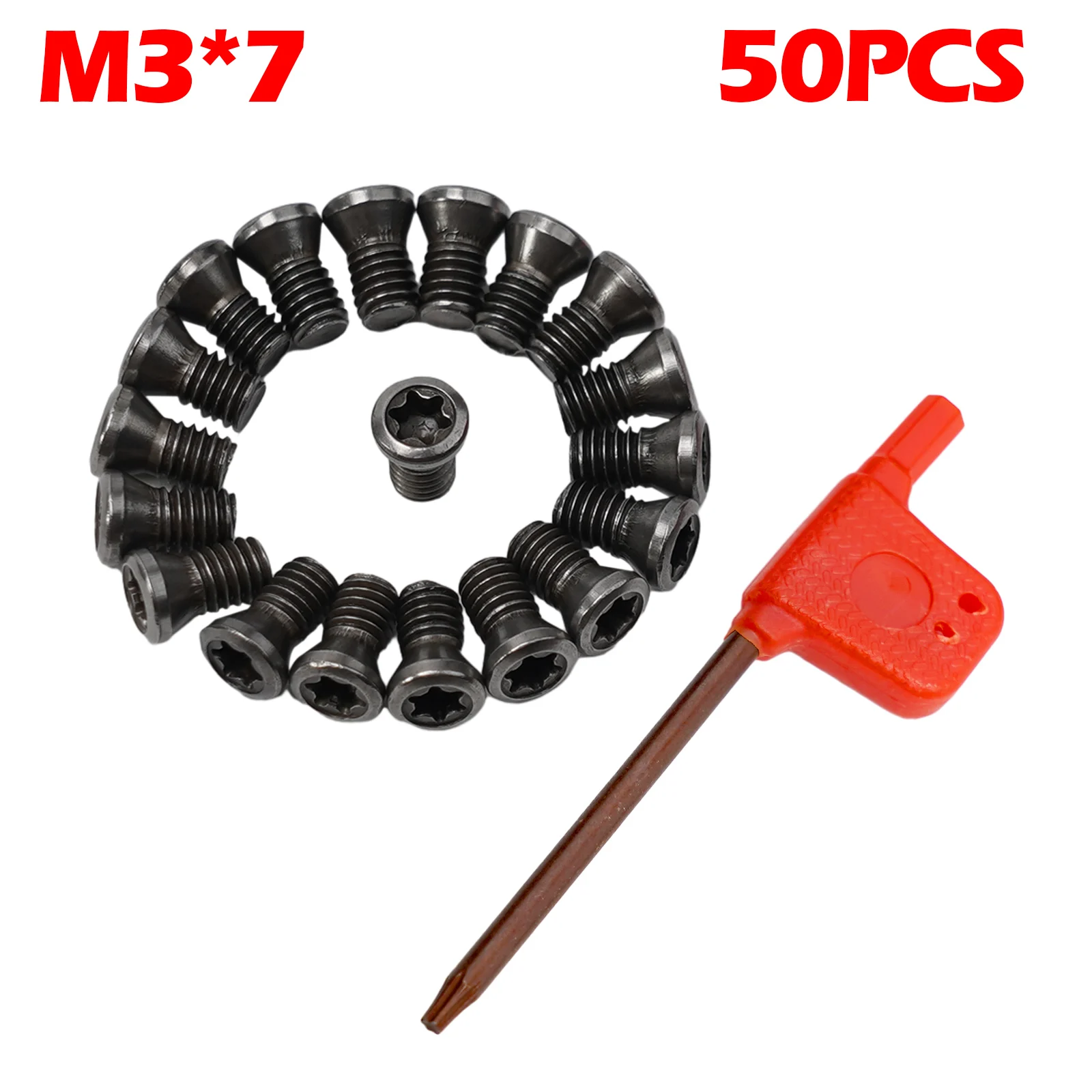 50 Piece M2 M2 5 For M3 For M3 5 M5 Torx Screw Kit for CNC Tools Carbide Inserts for Convenient Tool Maintenance