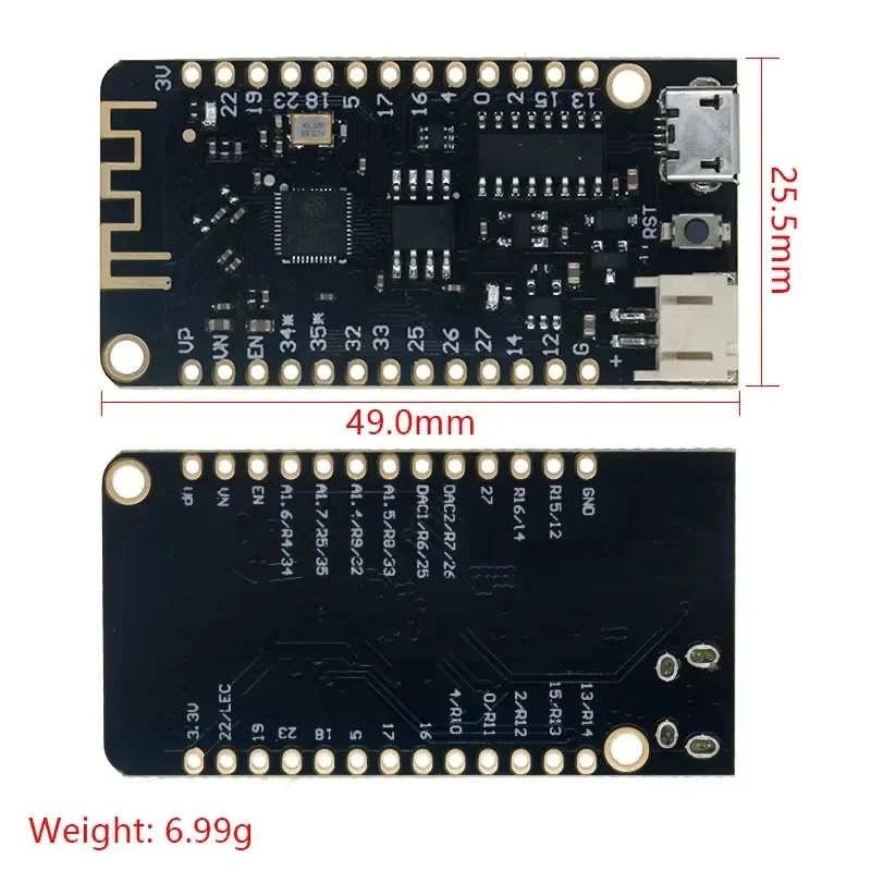 ESP32 Lite V1.0.0 Wifi Bluetooth Development Board ESP32 ESP-32 REV1 CH340G MicroPython 4MB Micro/TYPE-C USB For Arduino view 2