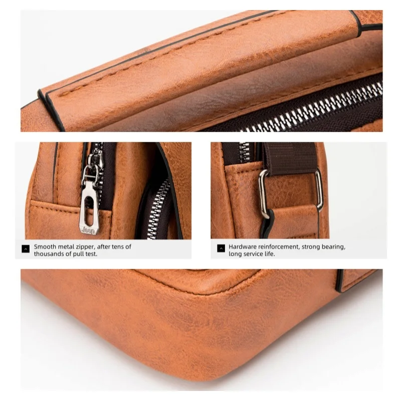 Jeep Buluo neue Männer Taschen Business Casual Schulter Einkaufstasche männliches Leder Reisen hochwertige heiße neue Handtaschen für Vater Marke