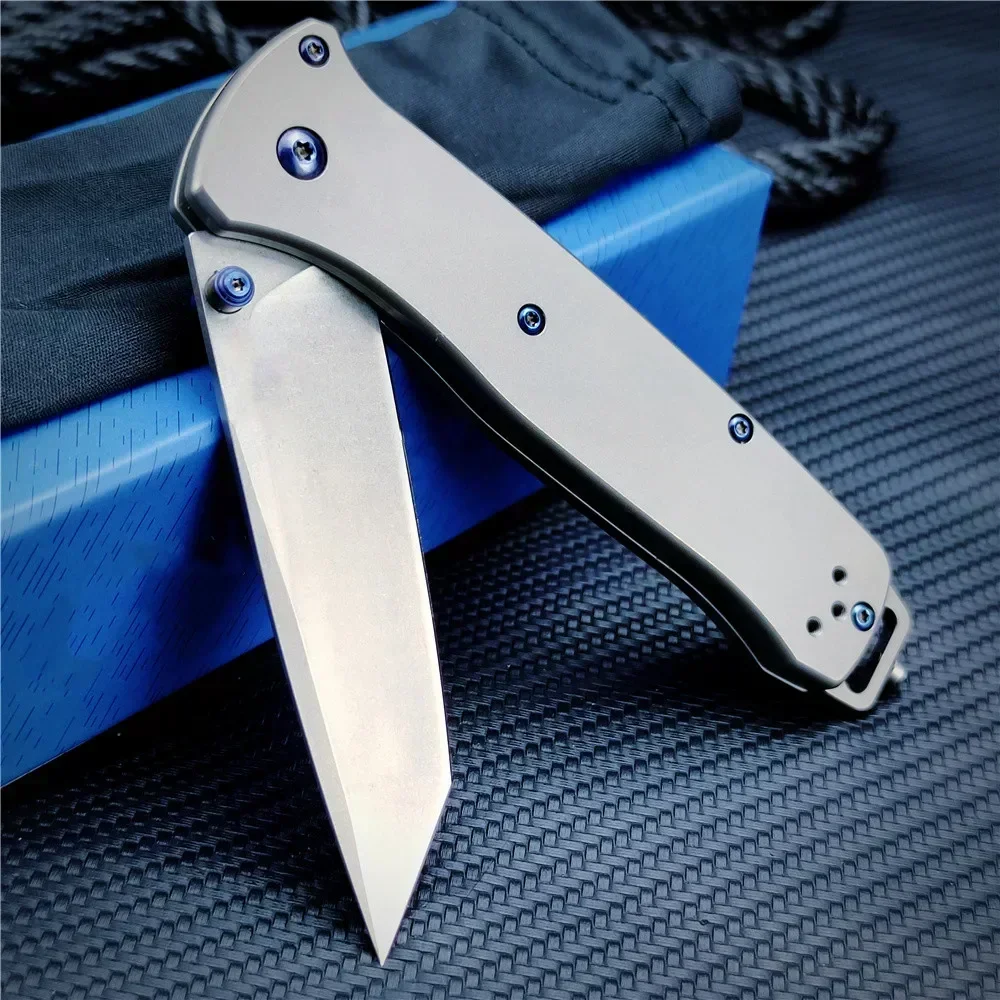 Nuovo BM Bailout 537 Coltello pieghevole tascabile 3.38 "S30V Tanto Lama semplice TC4 Manici in lega di titanio Coltelli EDC aperti manuali tattici