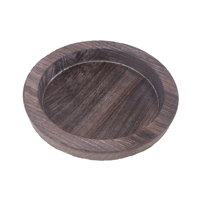 Rustic Wooden Tray Candle Holder Multi-purpose Wood Decorative Plate Candle Holder For Farmhouse Kitchen Table Organizer