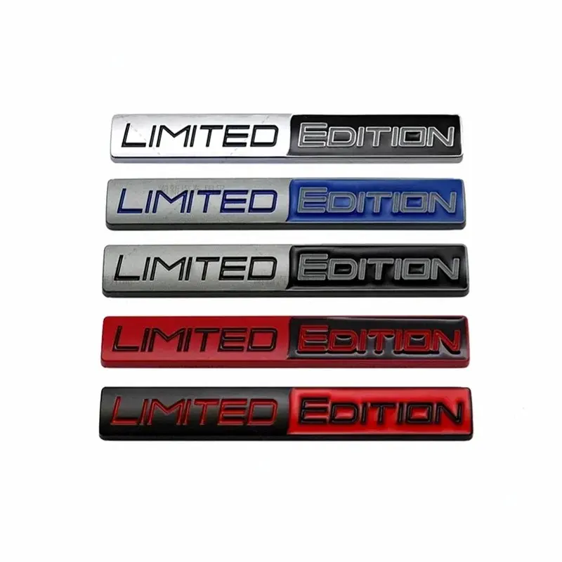 Car Sticker 3D Metal Raise Limited Edition Logo Rear Trunk Front Grille Badge Fender Emblem Badge for Accessories styling parts