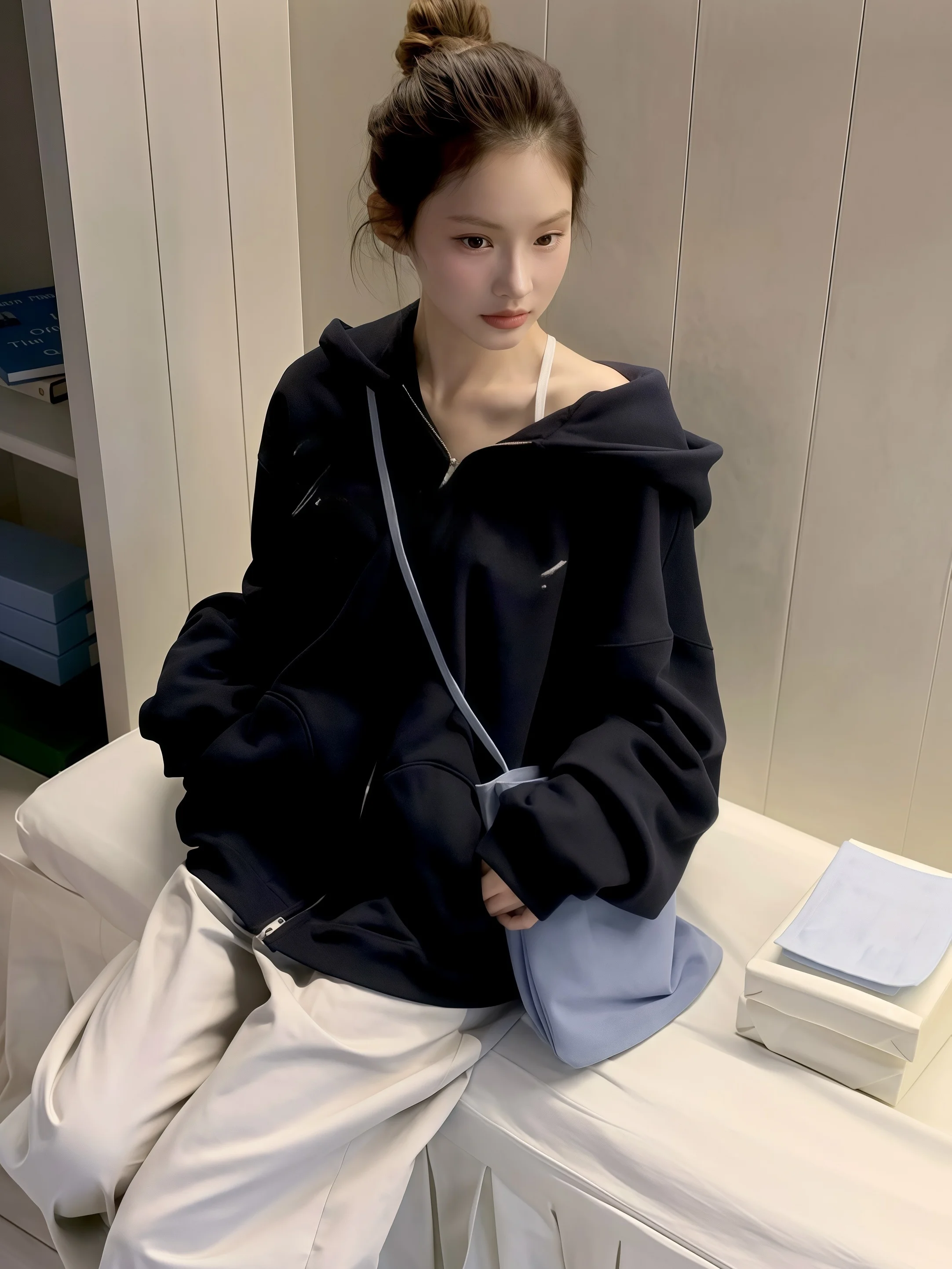 

Толстовка Smoothmood Early Spring с капюшоном, вышивкой-буквенным узором, длинными рукавами, в корейском стиле, для повседневной носки, ветрозащитная