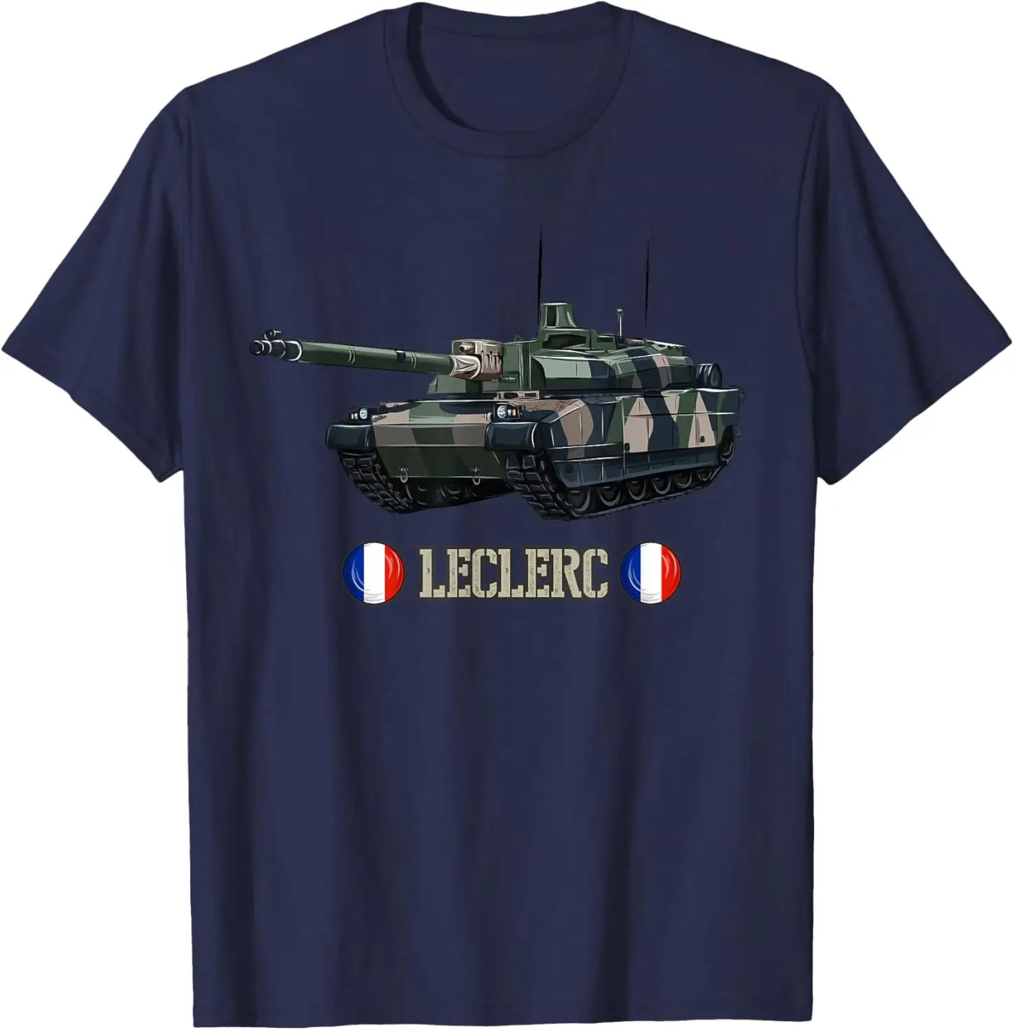 France Military Modern War Main Battle Tank T-Shirt Short Sleeve Casual 100% Cotton T Shirts