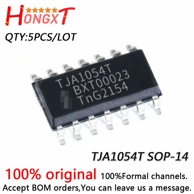 5PCS 100% New TJA1054T TJA1054 SOP-14.Chipset