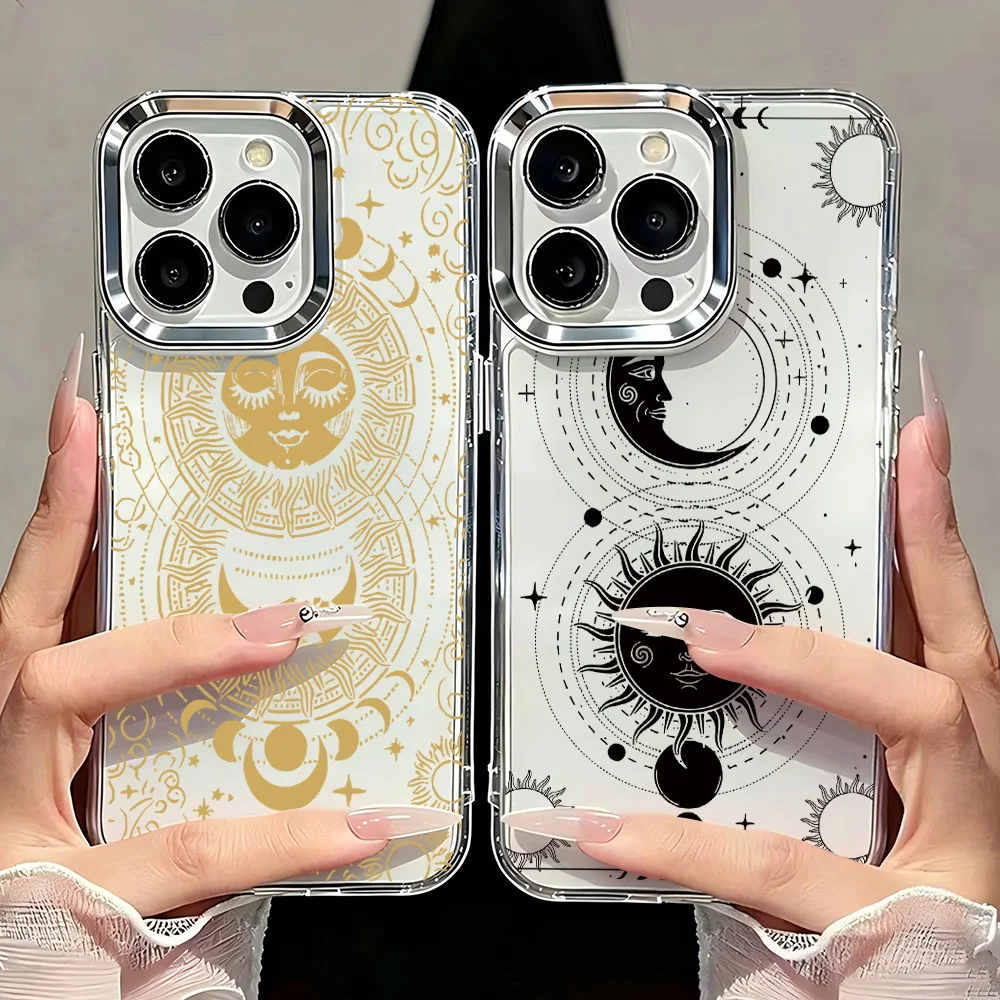 NEW Luxury Retro Moon Sun God Phone Case For Google Pixel 10 9 8 7 8A 9A XL Pro 4G 5G Transparent Soft Silicone TPU Back Cover