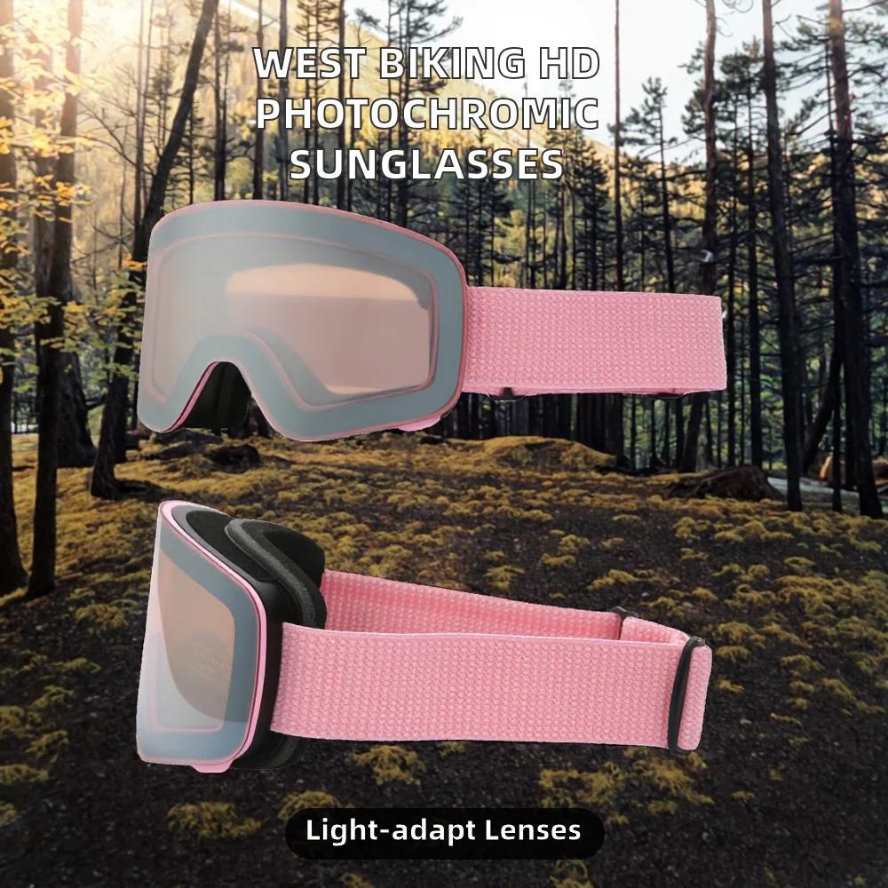 Multifunctional HD Skiing Sunglasses, Photochromic Anti-Glare, Polarized, Anti-Fog, Anti-Slip, Cylindrical Lenses, Sports Gear