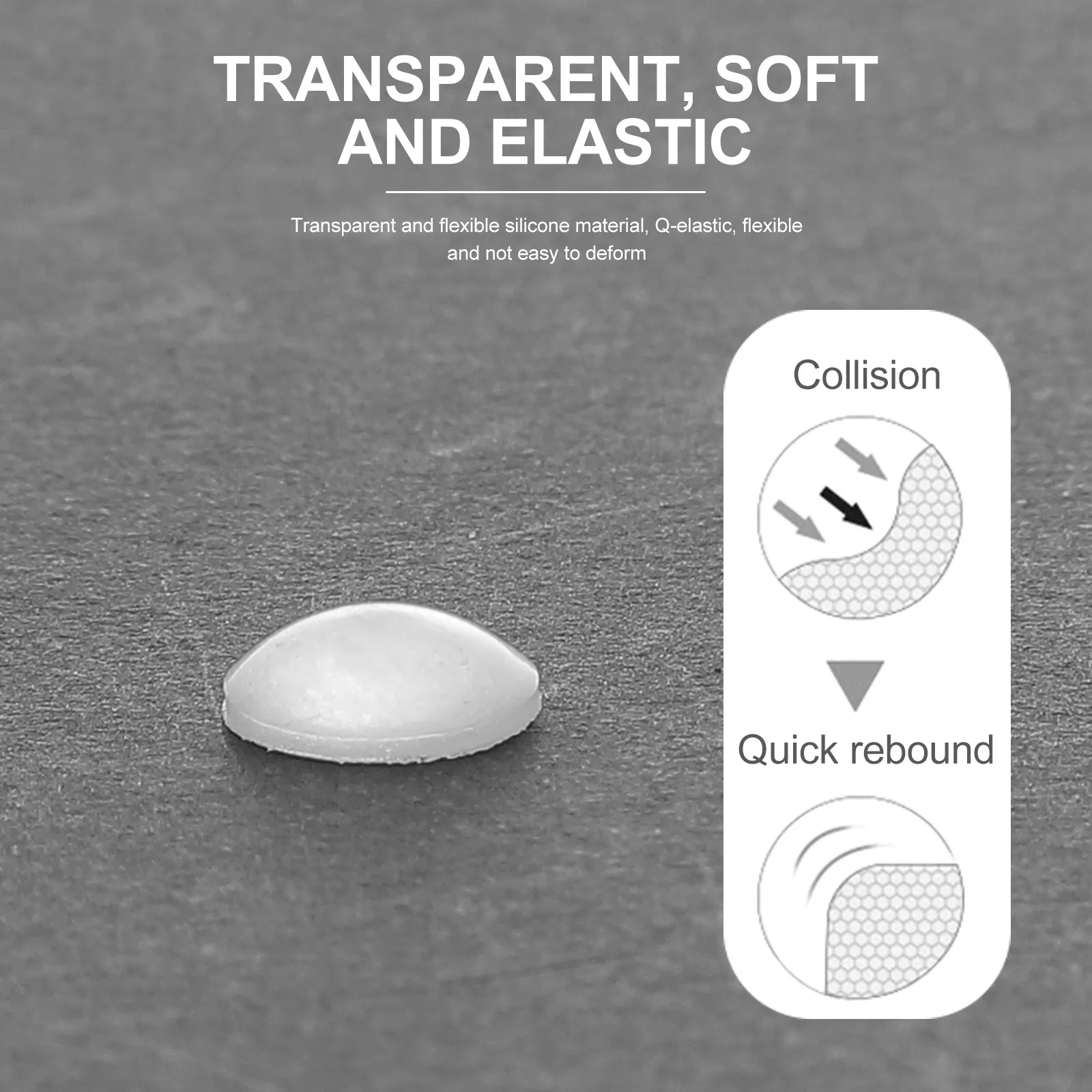 1Sheet Self Adhesive Clear Silicone Cabinet Door Bumpers Pads Noise Dampening Buffer Furniture Protection Pads