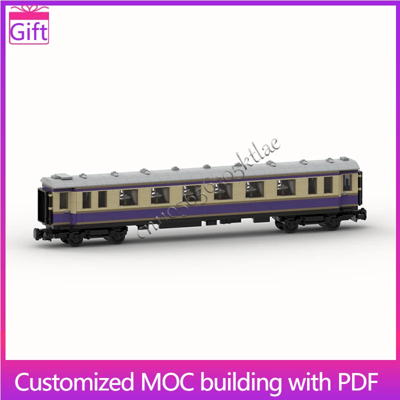 

1246 Parts Vintage Passenger Car MOC Building Block Set Exquisite Retro Train Carriage Model Bricks DIY Kids Puzzle Xmas Gifts