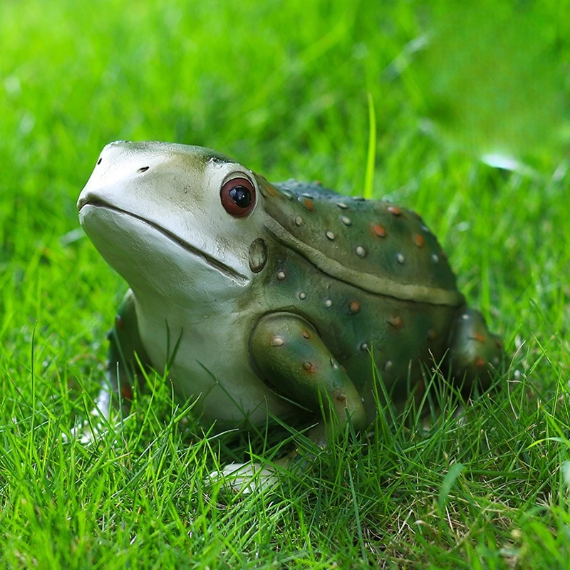 

Realistic Frog Resin Statue - Garden Pond Decor, Unique Housewarming Gift, Lifelike Yard Ornament