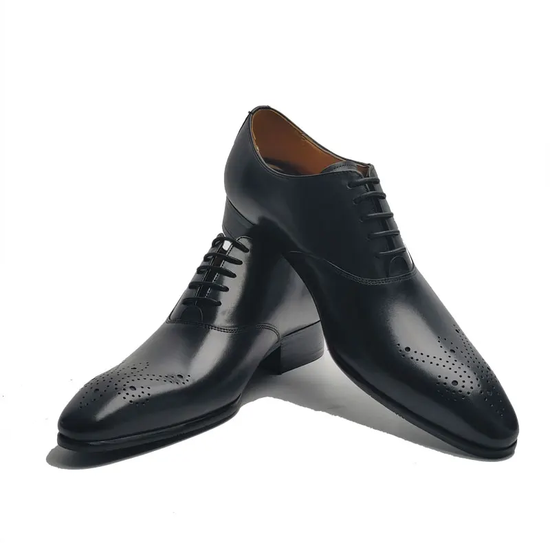 

Handmade Wedding Men's Leather Shoes High Quality Formal Office Genuine Leather Shoes New Arrival Business Party Dress Shoe