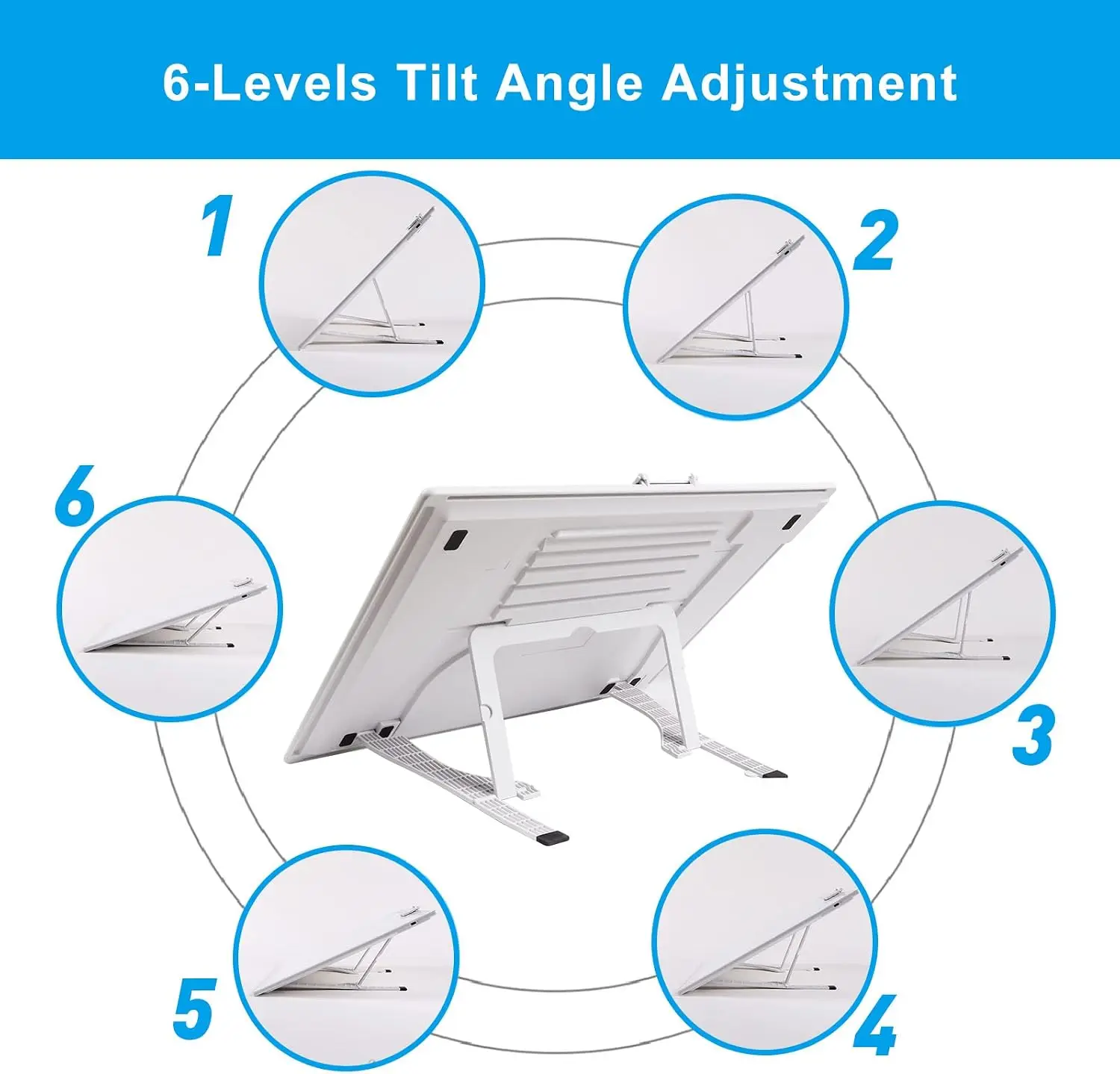 A3 Rechargeable Light Pad with Case, 2500mAh Battery Powered Light Board with Stand and Top Magnetic Clip 3 Colors Stepless Dimmable 6 Levels Brightness Light Box for Diamond Painting (White)