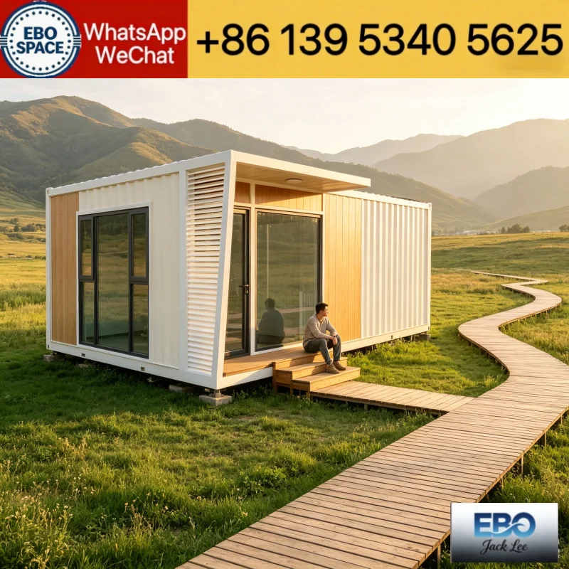 Durable Steel Expandable Container House Fold Out Portable Prefab Expand House Mobile Tiny Home For Camp Worker Accommodation