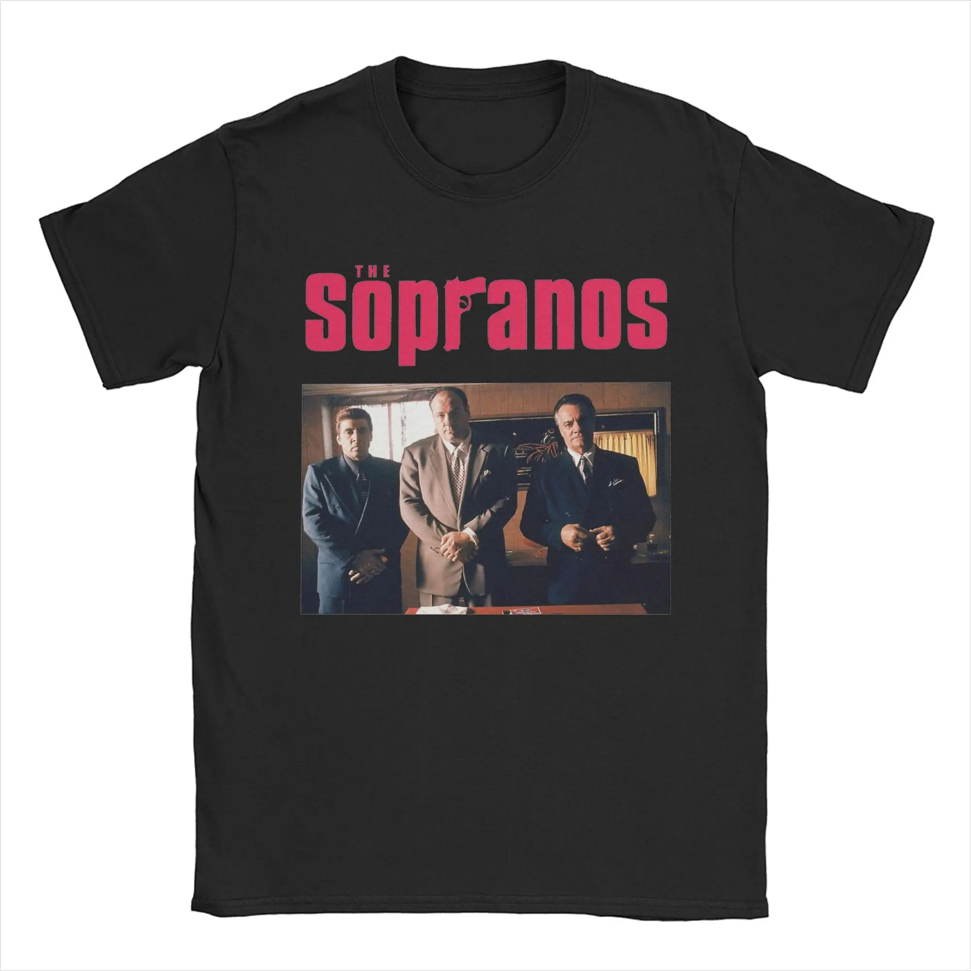 Novelty The Character Vintage Tony Soprano  T-Shirt Men Round Neck Short Sleeve Tops  Cotton Summer TopsTops