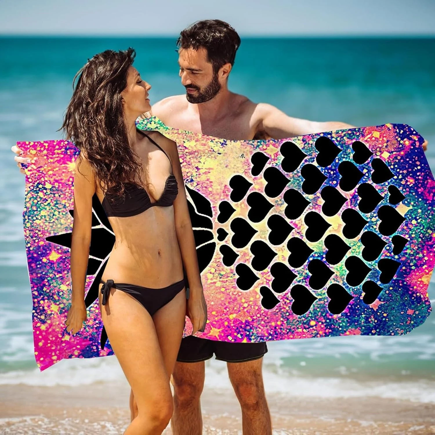 Pineapple arts Beach Towel for Family stuffs friends Gifts Quick-Dry Sand free For Bath Yoga Tourism Beach GYM Camping Swimming