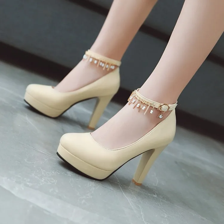 Big Size 11 12 13 14 15 16 17 ladies high heels women shoes woman pumps Package the heel Package toes Thick with sandals