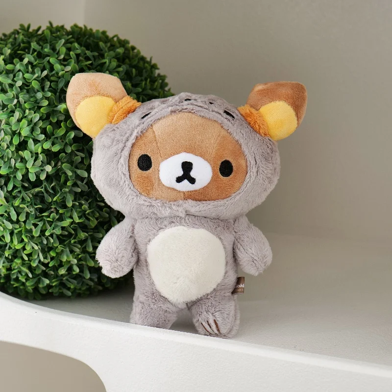 Kawaii truskawkowy Rilakkuma pluszowa lalka Anime pluszowy miś miś Rilakkuma element ubioru szop pracz pluszak Pelcuhe wypchana lalka prezent dla