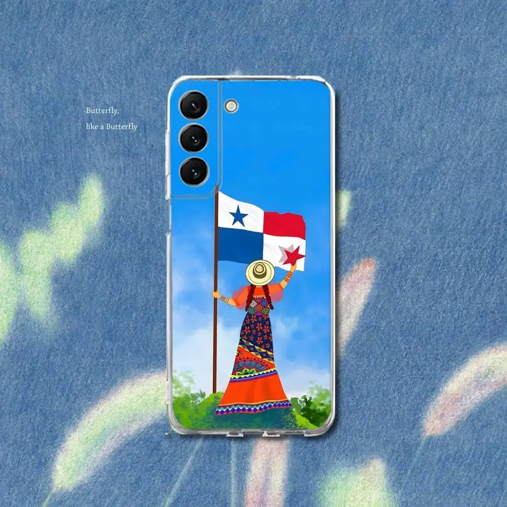 حافظة هاتف بنما استوائية من السيليكون لهاتف سامسونج S30، S23، 21، 22، 20 Ultra، S20 FE lite، S10، 9، PIus Note 20 Ultra غطاء شفاف