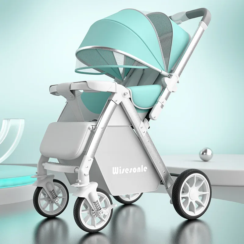 

Baby Strollers Can Be Seated Reclined High Landscape Lightweight Foldable Two-way Children's Strollers Walking Tools