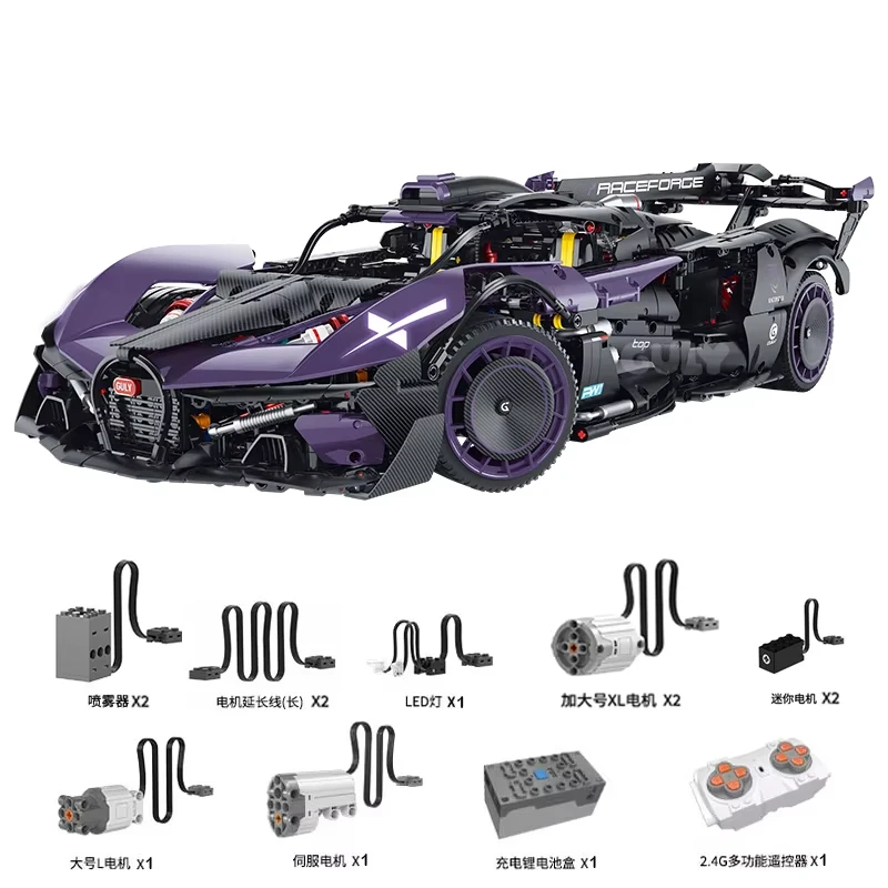 

GULY 10643 Creative MOC Technology 1:8 Super Run Series Remote Control Car Building Blocks, 3332pcs Model Assembly Boy Toy Gift