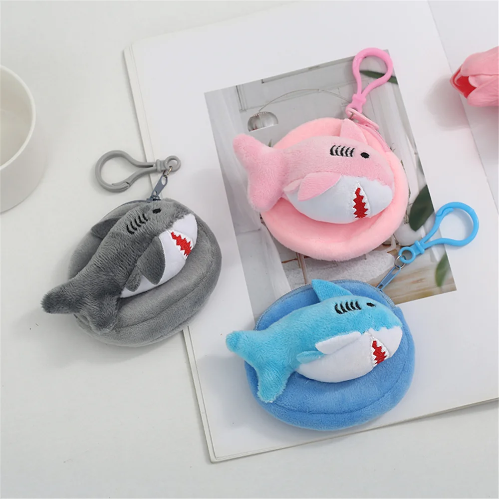 8CM 3Colors , Small Shark Little Coin Bag , Key Clip Pendant Pocket Coin Pouch , Coin Wallet Purse Bag