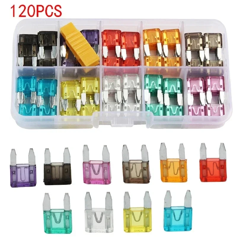 120/300pcs in box Car Fuse Blade Fuse Kit Fuse Automatic Truck Insurance Insert Insurance of Xenon Piece Lights Auto Accessories
