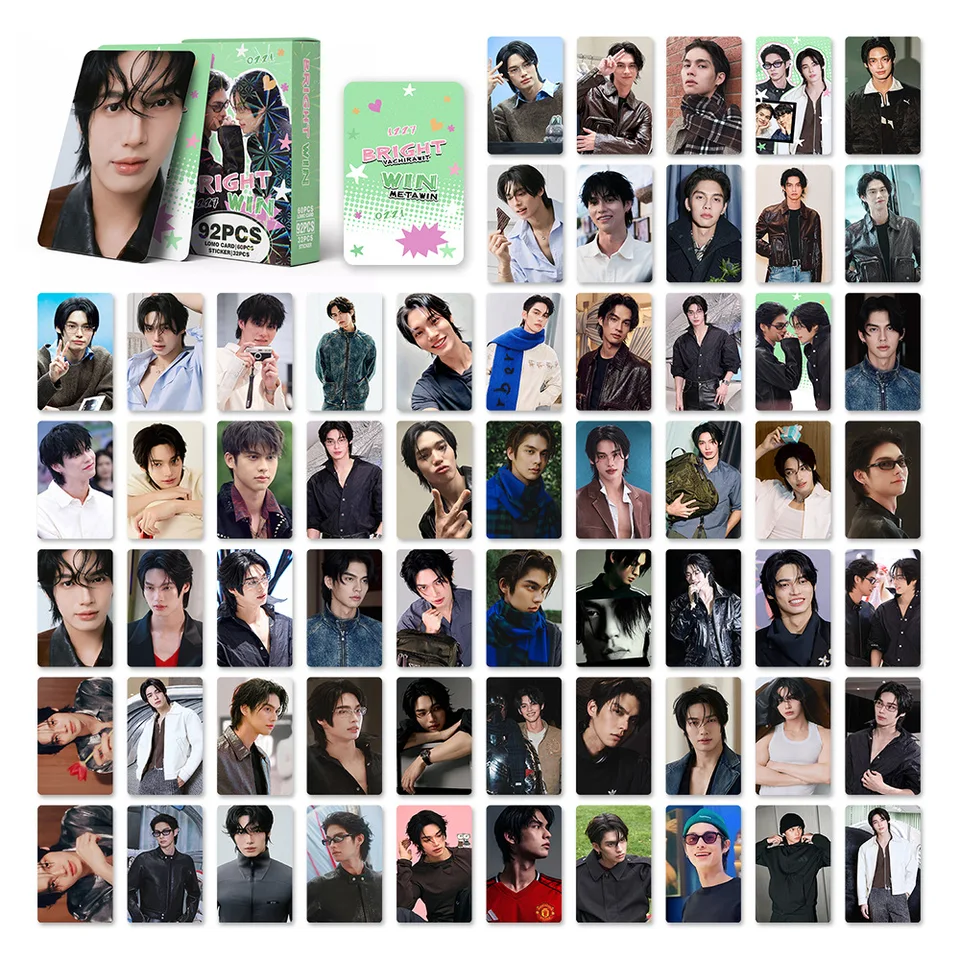 92PCS Thai Drama CP BRIGHTWIN Photo Cards Set - Thai Stars Double