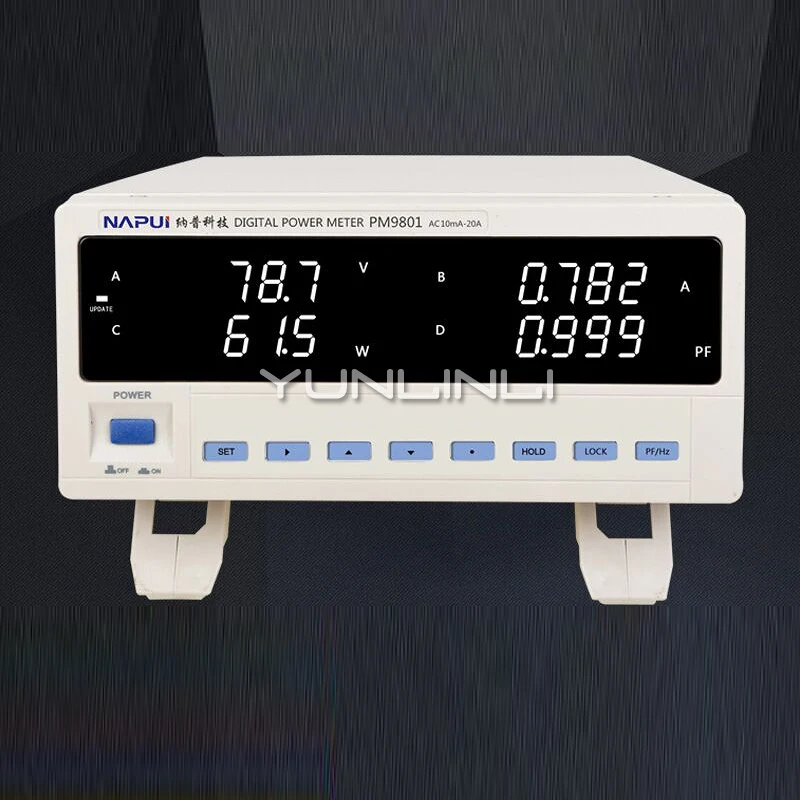 2026 LED Electric Parameter Measuring Instrument Napu AC Power Meter AC / DC Harmonic Communication Measuring Equipment PM9801