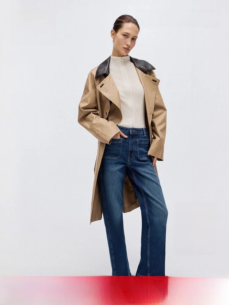 

H&M Women's Wide Leg Denim Jeans Commuter Old Money Style Casual Fit High Waist Spring 2026 Fashion Ladies' Premium Denim