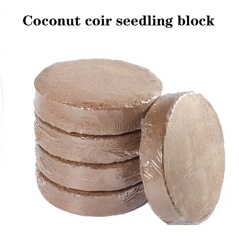 Pack of 6 - TerraStart Peat-Free Coconut Coir Compressed Seedling Blocks Fruit & Vegetable Peat-free Grow Cubic Vegetable Soil
