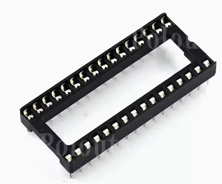 5pcs DIP-32 Round Hole Square hole 32 Pins Wide 2.54MM DIP IC Sockets Adaptor Solder Type IC Connector