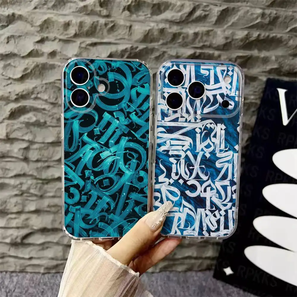 

Pokras Lampas Art Graffiti Phone Case For iPhone 6,16,15,14,13,12,11,17 Pro,Max,Plus,X,XS,XR,SE,Mini Transparent Soft Cover