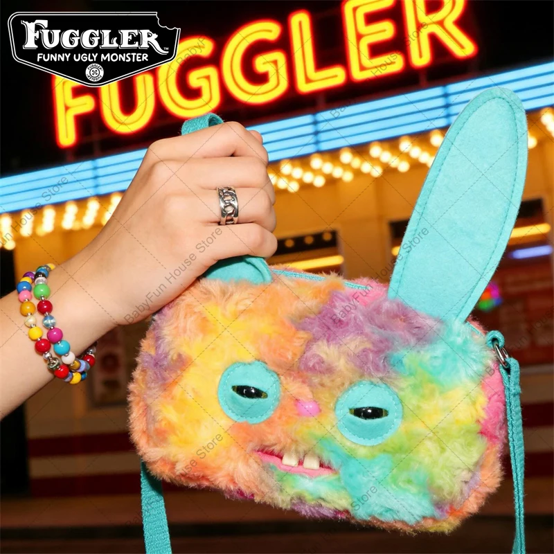 Original Fuggler Funny Ugly Teeth Monster Plush Toys Shoulder Bag Wide Eyed Weirdo Sphynx Cat Sir Belch Peluche Dolls Crossbags