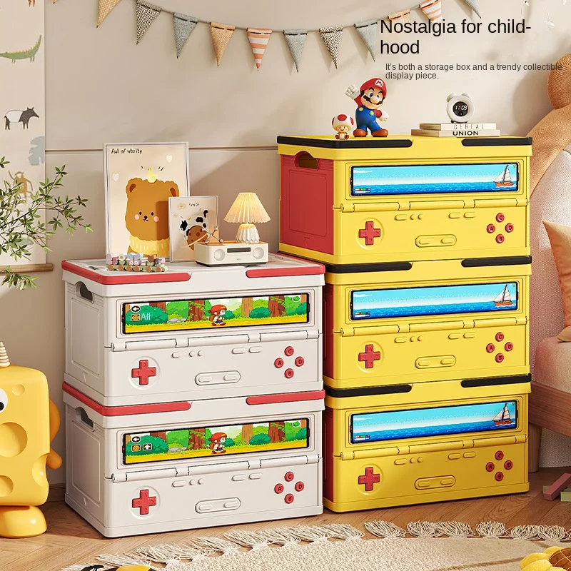 LazyChild Cartoon Handheld Folding Storage Box Kids Toy Book Organizer Creative Outdoor Camping Storage Bin