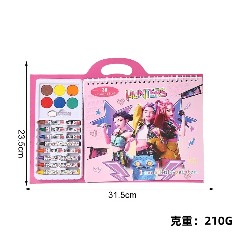 K-pop Demon Hunters Coloring Book Tracing Painting Cartoon Anime Line Drawing Children's Sketch Coloring Picture Book X-mas Gift