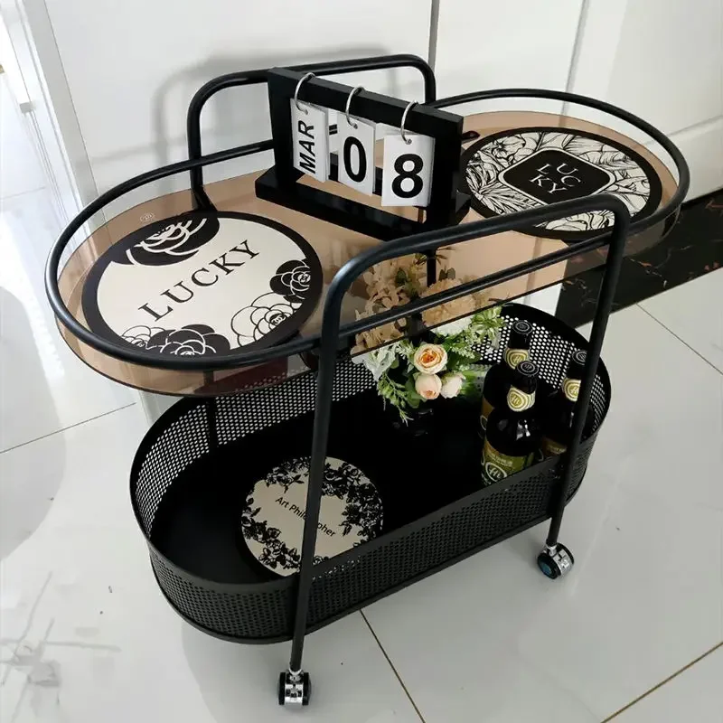 Sofa Side Table, Living Room Balcony, Household Coffee Table, Mobile Small Table, Creative Storage, Small Cart, Storage Rack