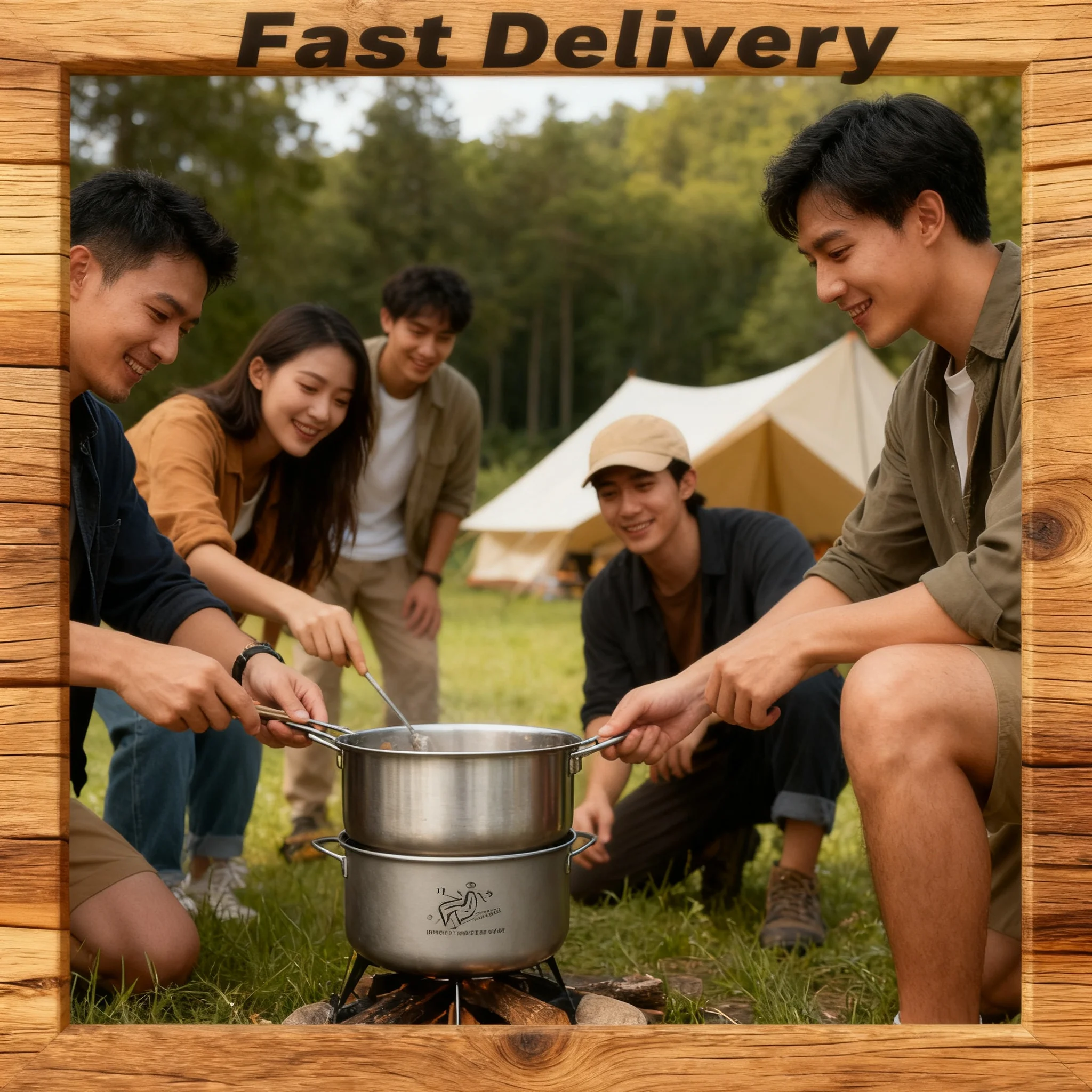 10.5/15cm Titanium Camping Soup Pot Titanium Camping Portable Cookware with Handle Lightweight Portable Outdoor Kit for Hiking
