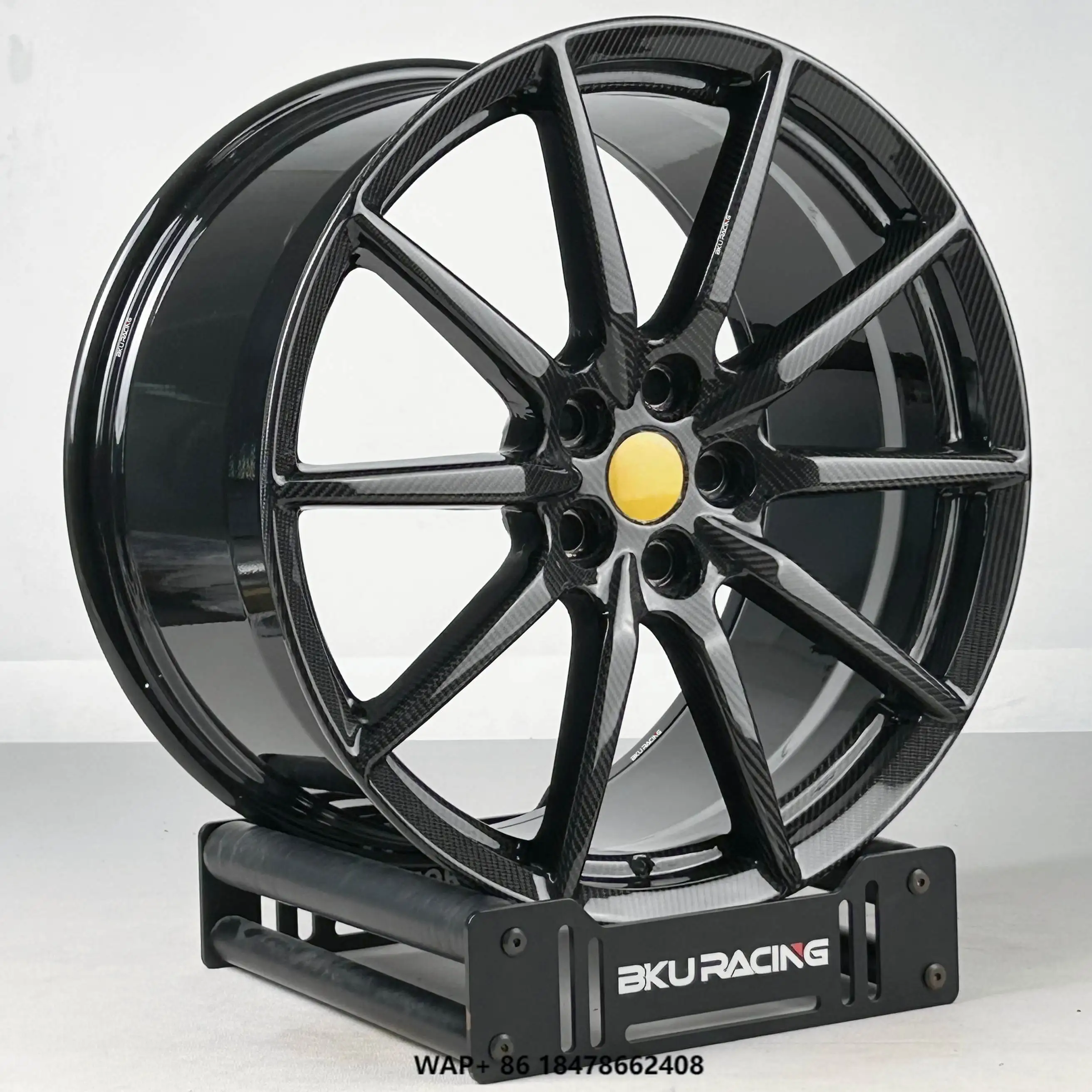 Bku ألياف الكربون عجلات مزورة لفيراري SF90 296 GTB 12Cilindri F80 19 20 21 بوصة حافة مقعرة سبيكة مزورة 5x114.3 عجلات