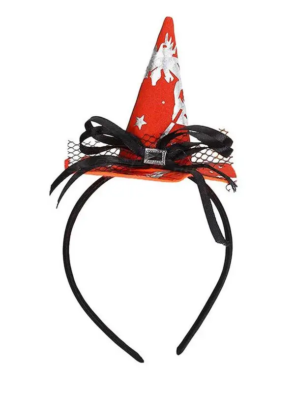 Aro para el pelo de 1 piezas, diadema de calavera para fiesta de Halloween, sombrero de bruja de telaraña, atmósfera fantasma, accesorios de rendimiento, accesorios para el cabello