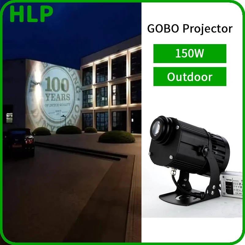 

150W Advertising Light Led logo projector outdoor waterproof Rotating Custom Image Gobo Projection for Business