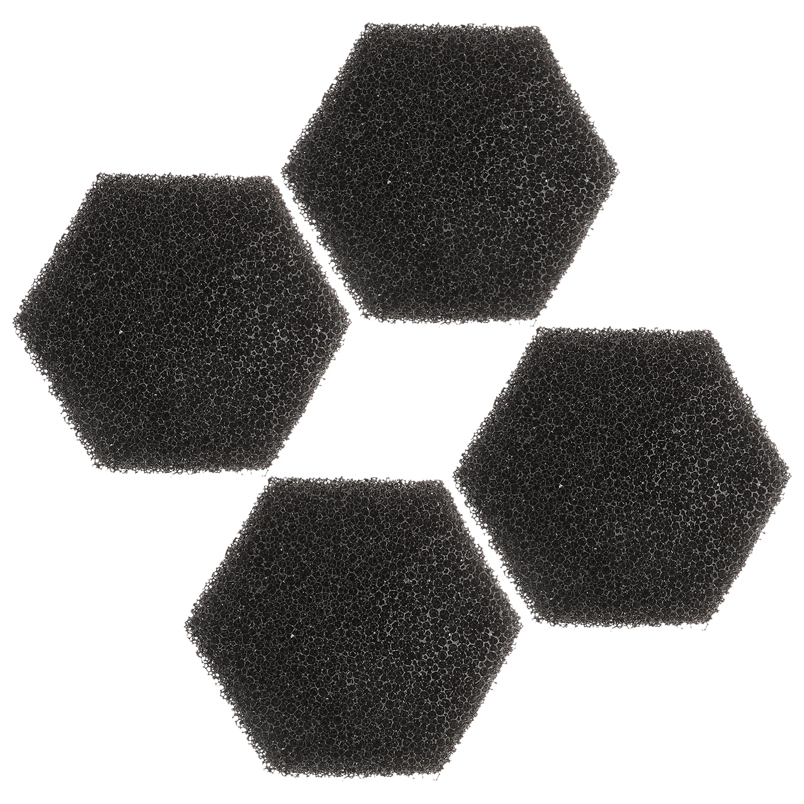 4 個黒六角メイク落としスポンジ洗顔角質除去洗顔パッド非刺激性吸収除去