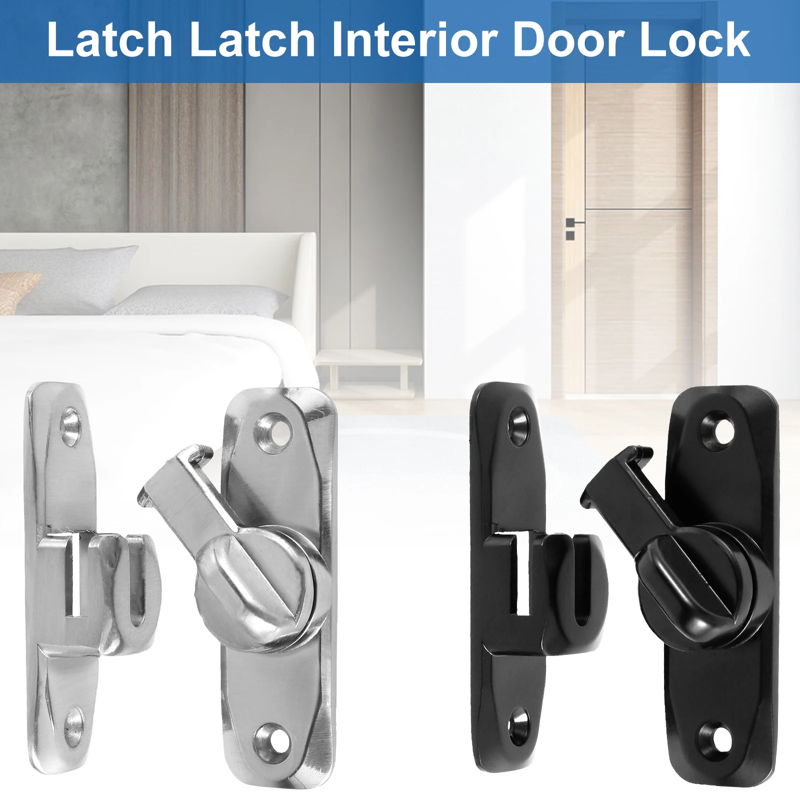 

90°/180° Flip Barn Door Lock Zinc Alloy Flip Gate Latch Rust-Proof Security Door Latch Sliding Door Latch Hardware Premium