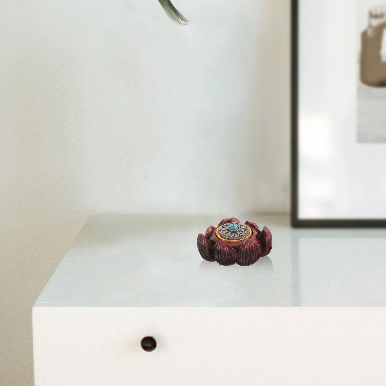 

Sandalwood Lotus Carving Hand Exercise Ball for Office Home Decor Desktop Interior Decoration Wooden Craft Sculpture