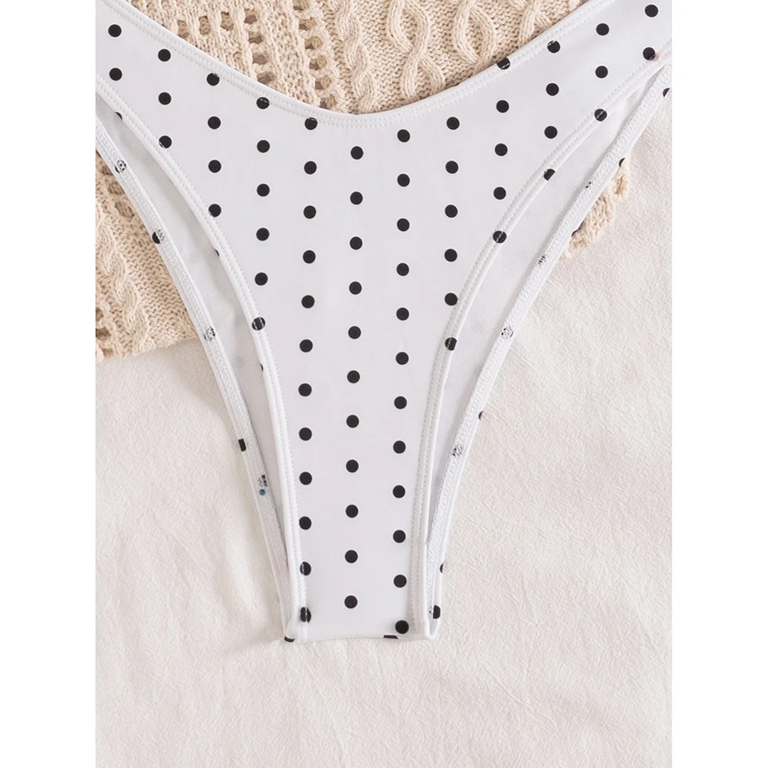 XS - L Polka Dot Bandeau Bikini Women Swimwear Female Swimsuit Two-Pieces Bikini Set Brazilian Bather Bathing Suit Swim V8024 – Detail 12