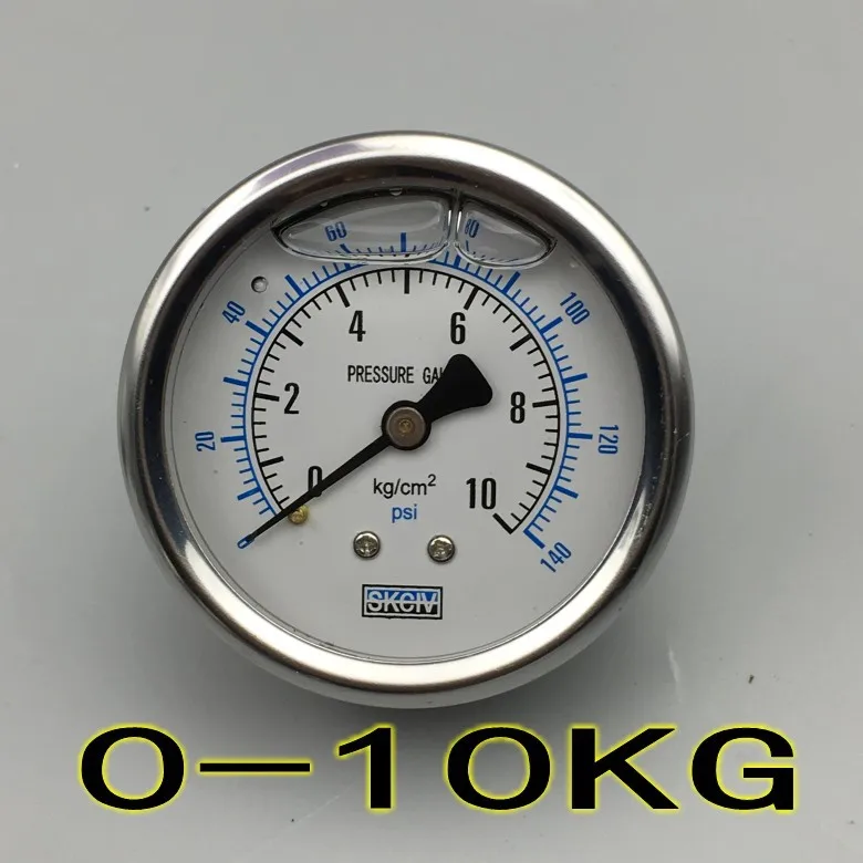 Imagem -05 - Calibre de Pressão à Prova de Choque Axial sem Medidor de Vácuo de Borda Calibre de Pressão de Óleo à Prova de Choque 010kg Yn60z