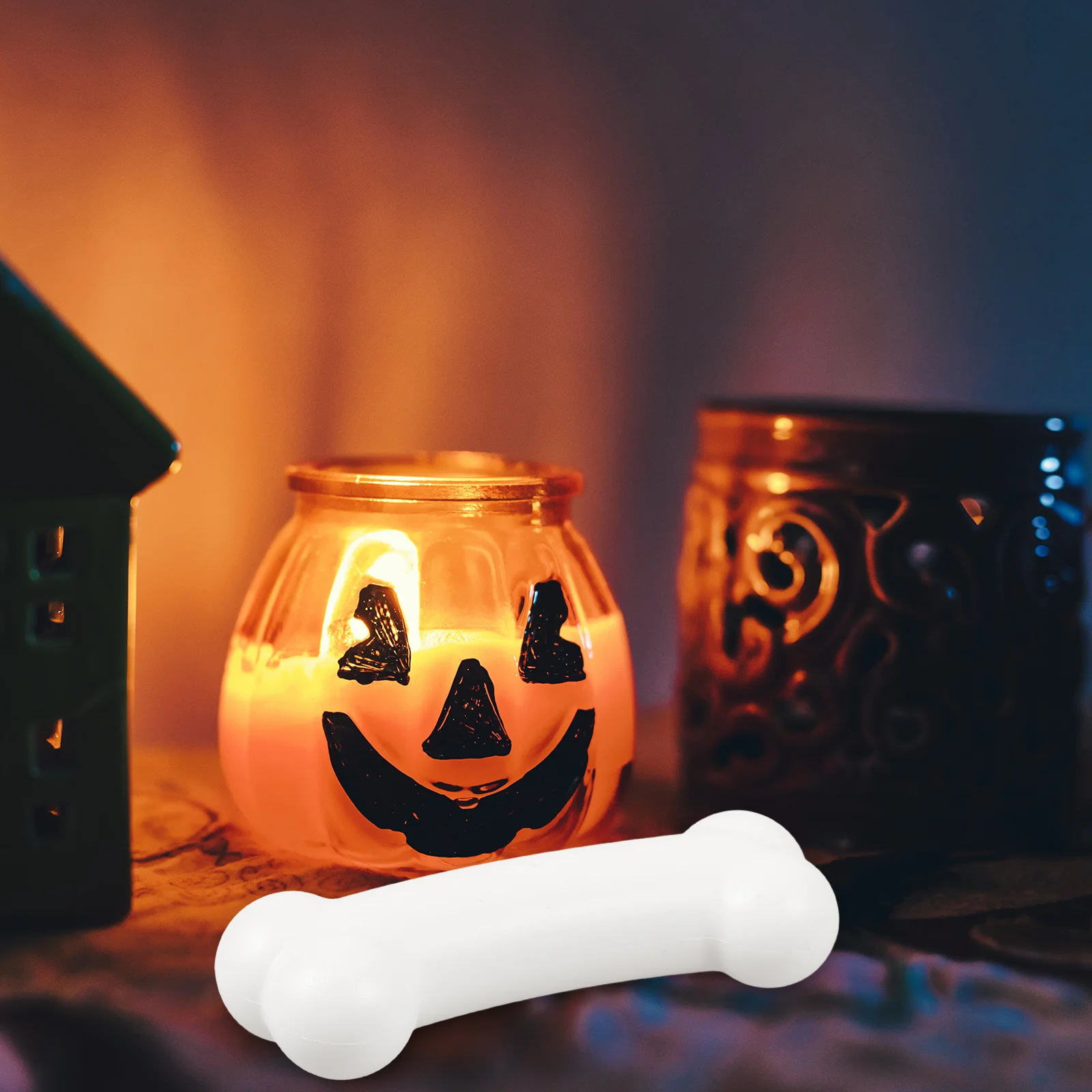 

50 шт. реалистичные пластиковые кости, украшение на Хэллоуин, жуткая атмосфера, прочный, легкий, простой набор, годовое использование