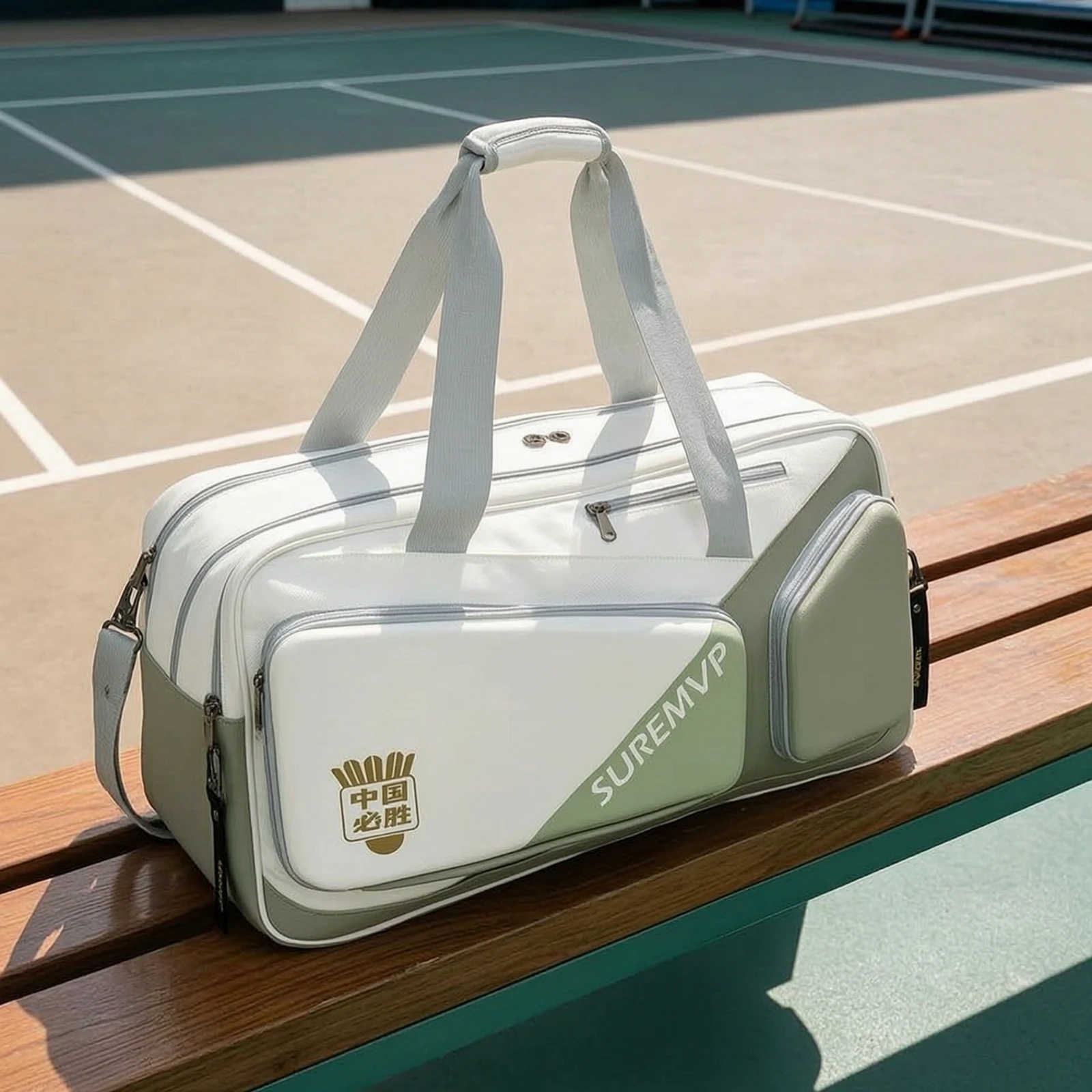 Racket Bag with Shoulder Strap Large Capacity Racket Bag Comfortable Long-Lasting for Tennis Players, Tournaments, Training
