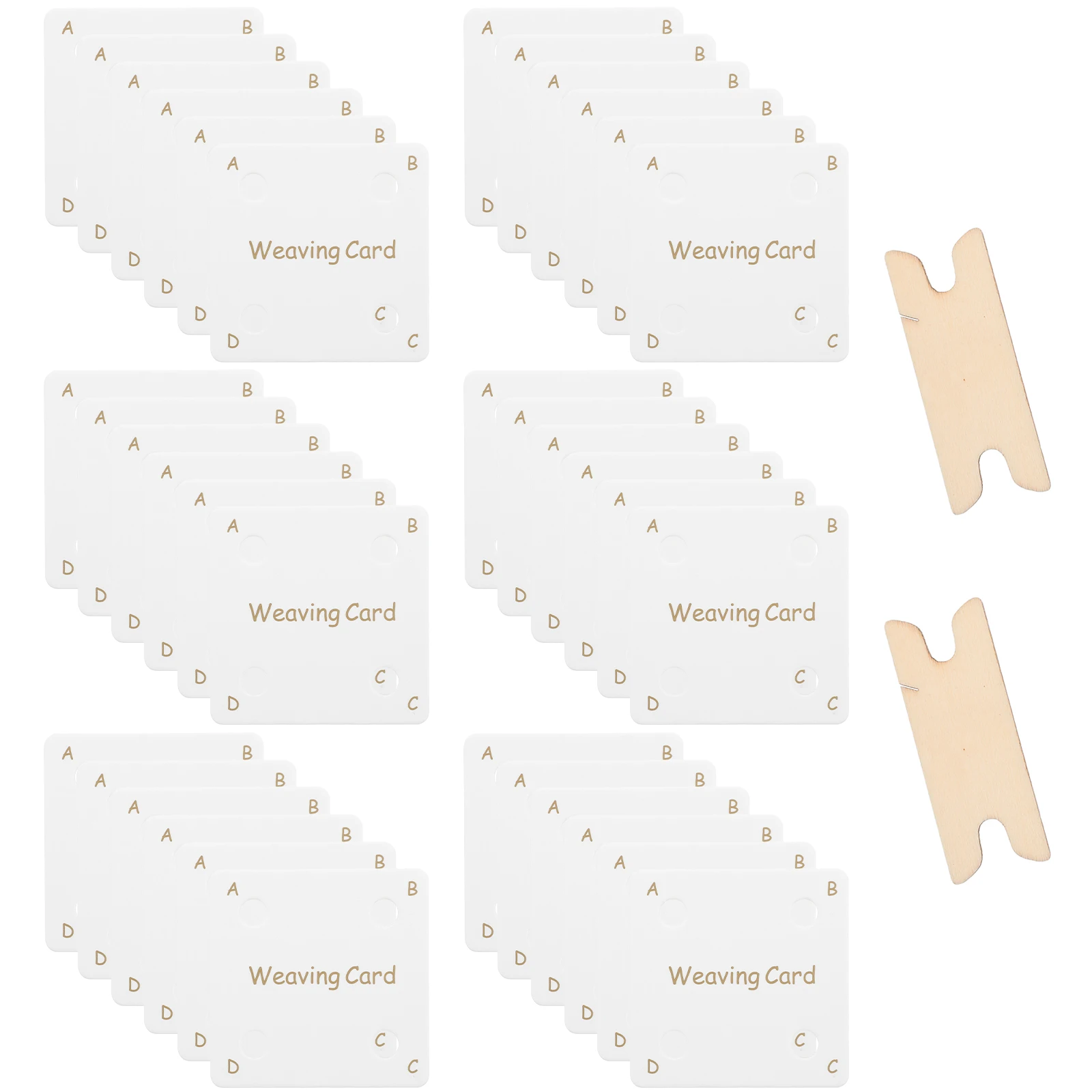 

1 set Weaving Tool Kit with Braiding Cards Shuttles for DIY Tablet Crafting Supplies Suitable for All Ages
