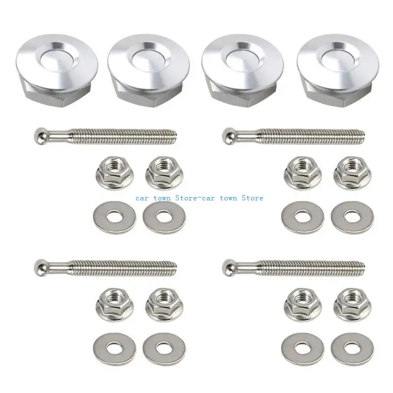 

RXJE 4Pcs Lock Clip Quick Release Fasteners Lock Quick Hood Pins Lock Car Bumper Hood Pin Lock Vehicle Hood Pins